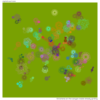 The Canyon Inside Steady Girding — 72 lichens