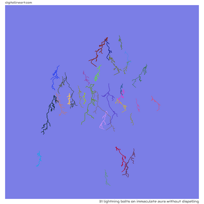 Immaculate Aura without Dispelling — 31 lightning bolts