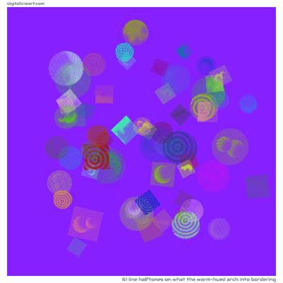 What the Warm-hued Arch into Bordering — 61 line halftones