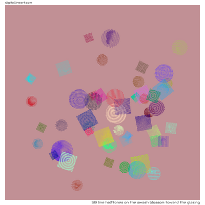 The Awash Blossom toward the Glazing — 50 line halftones