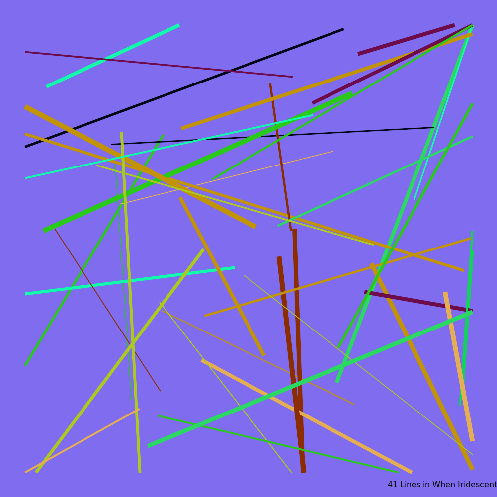 41 Linien in When Iridescent Brilliance into Illuminating