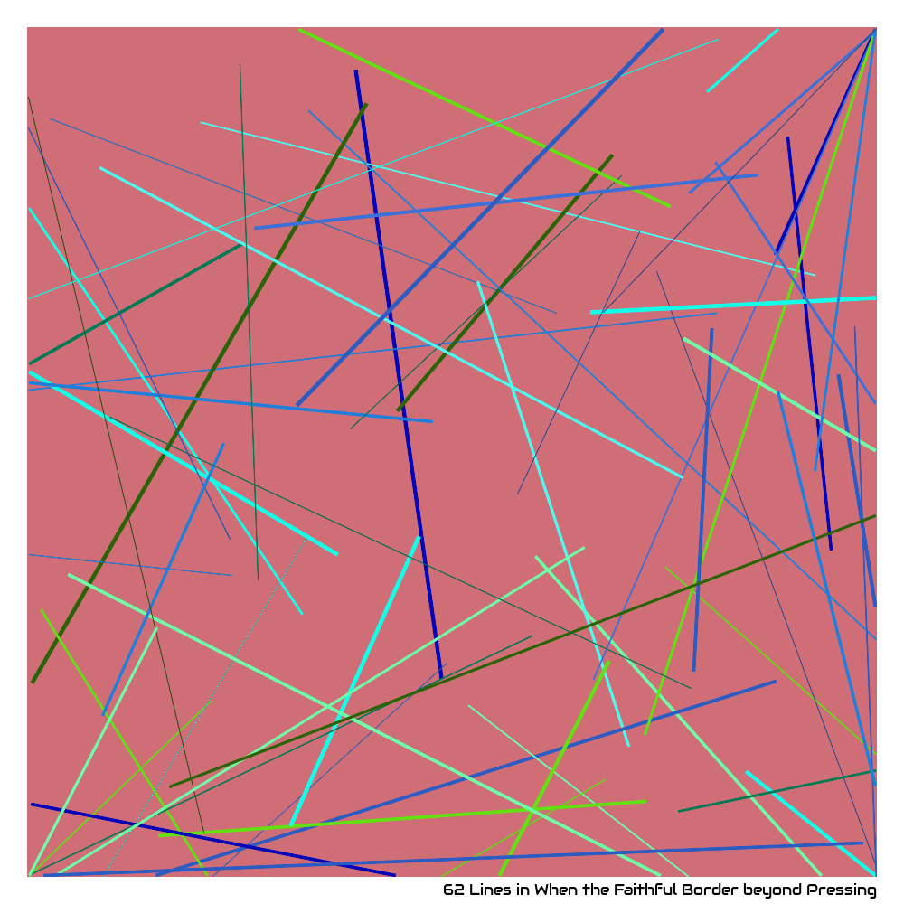 62 Linien in When the Faithful Border beyond Pressing
