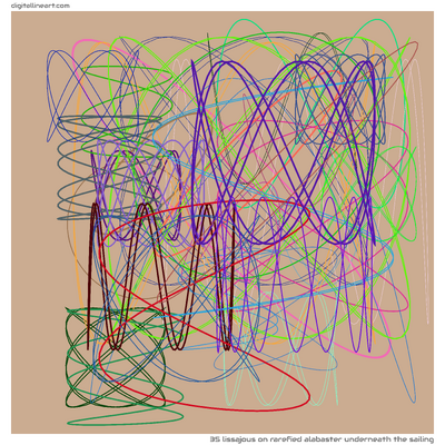 35 Lissajous in Rarefied Alabaster underneath the Sailing