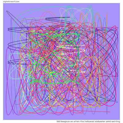 50 Lissajous in When the Hallowed Alabaster amid Swirling