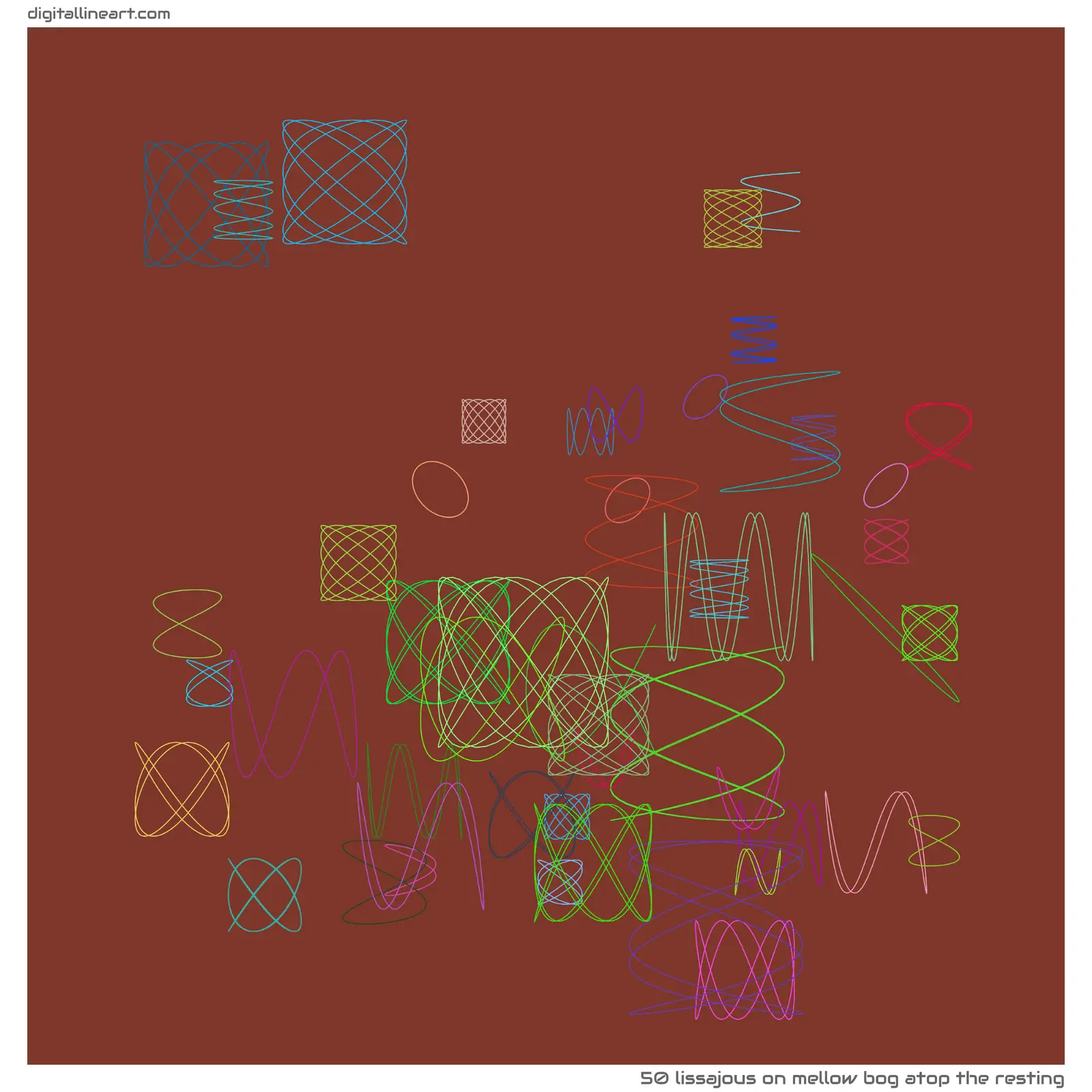 Mellow Bog atop the Resting — Lissajous, 50 elements