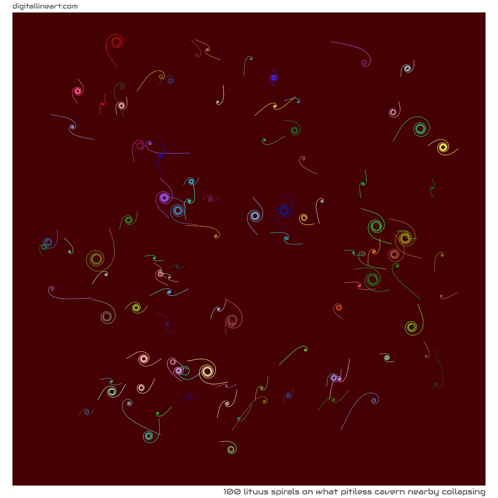 What Pitiless Cavern nearby Collapsing — 100 lituus spirals