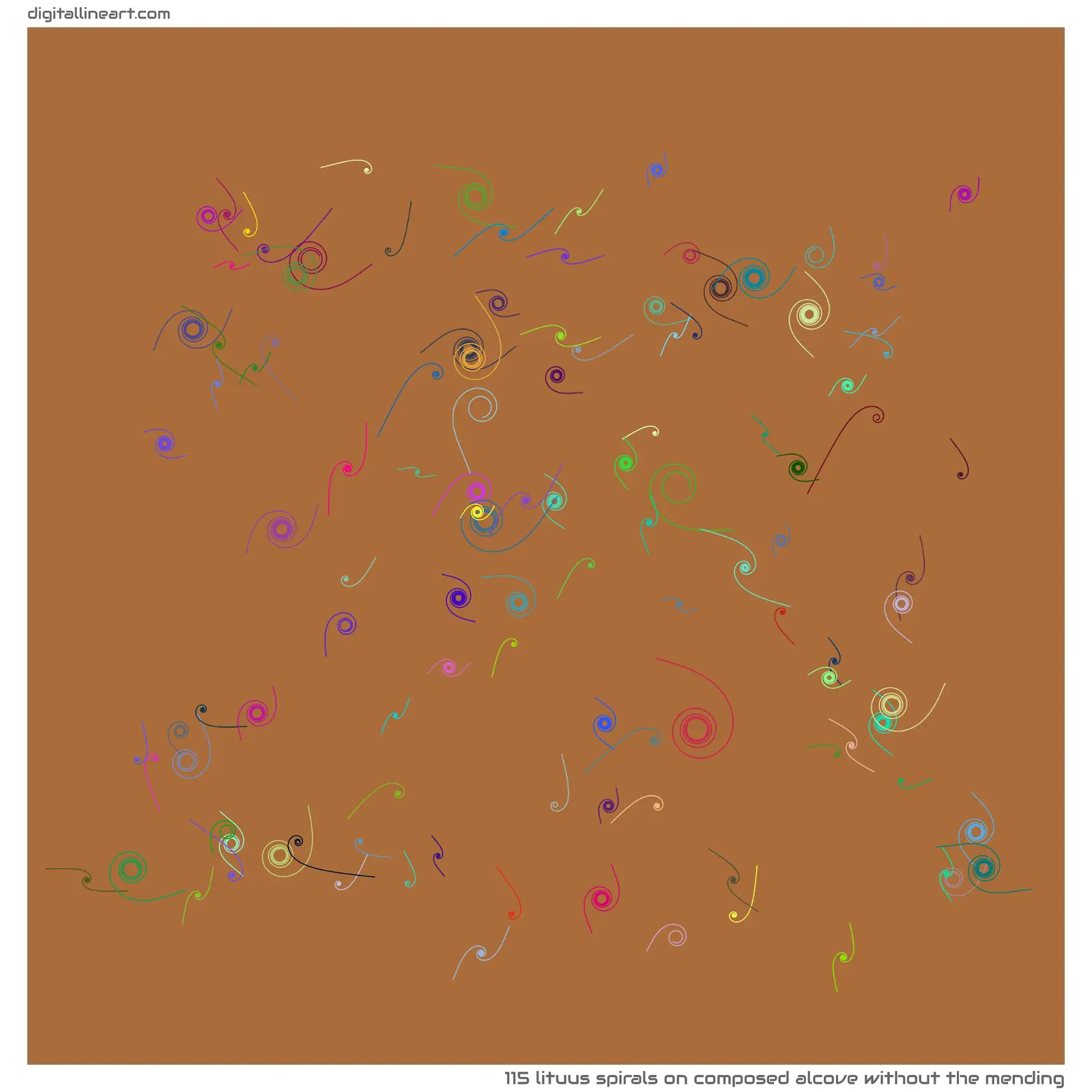 Composed Alcove without the Mending — 115 lituus spirals