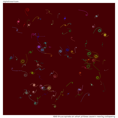 What Pitiless Cavern nearby Collapsing — 100 lituus spirals