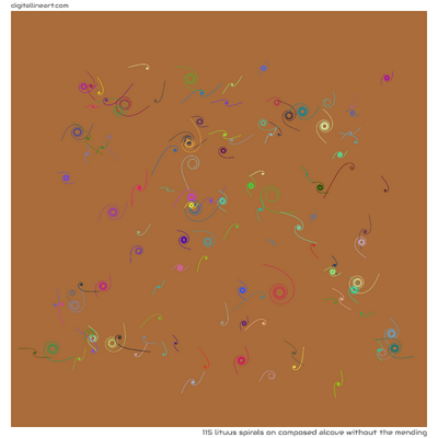 Composed Alcove without the Mending — 115 lituus spirals
