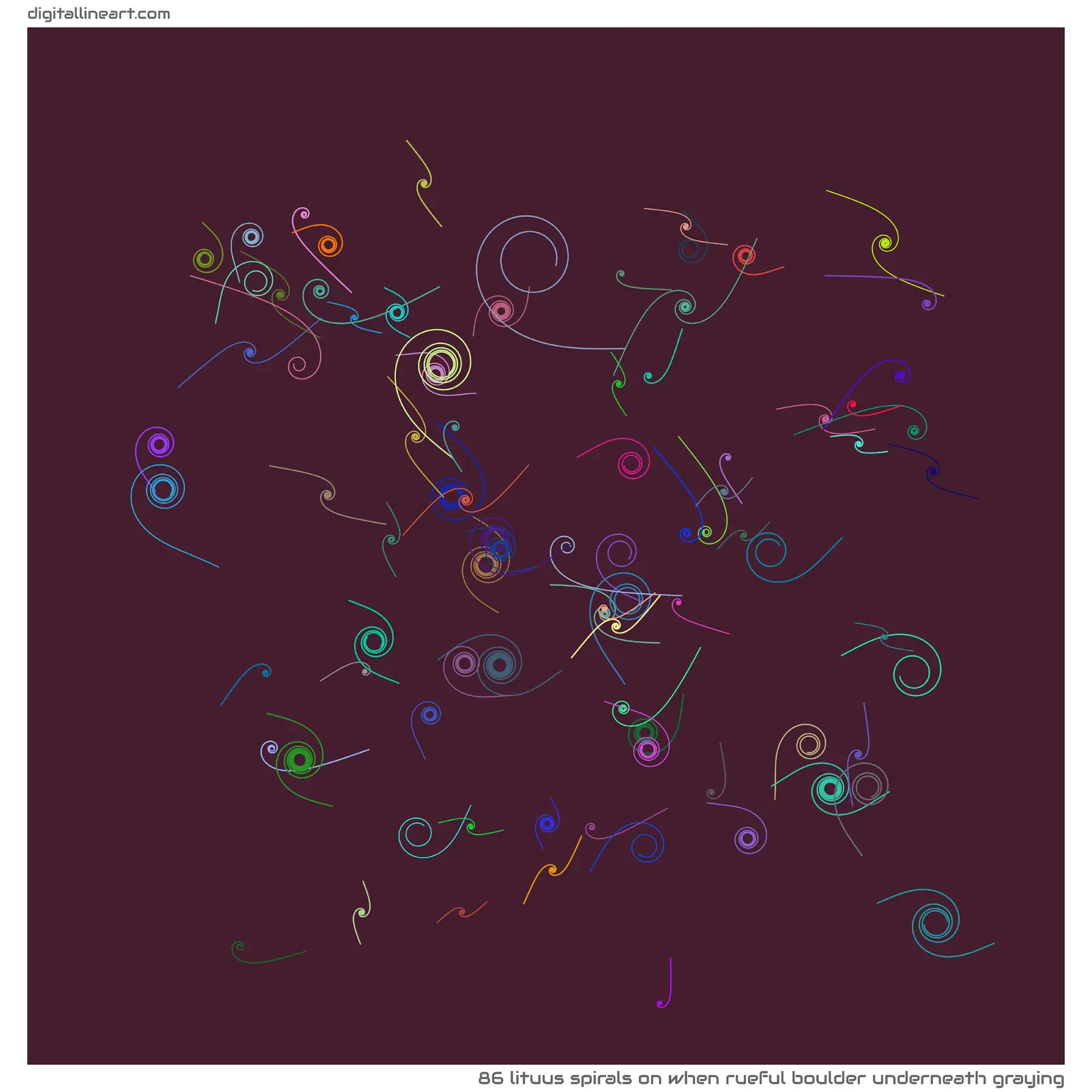 When Rueful Boulder underneath Graying — 86 lituus spirals