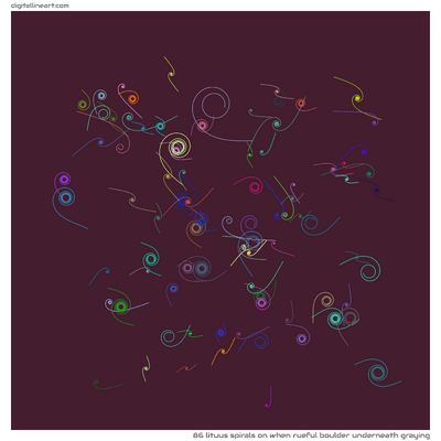 When Rueful Boulder underneath Graying — 86 lituus spirals