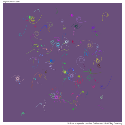 The Fathomed Bluff by Flowing — 111 lituus spirals