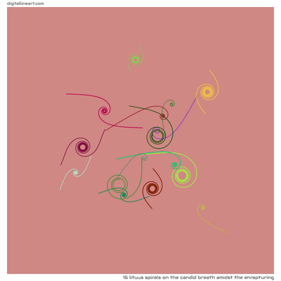 The Candid Breath amidst the Enrapturing — 16 lituus spirals