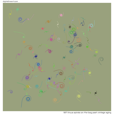 The Bog past Vintage Aging — 107 lituus spirals