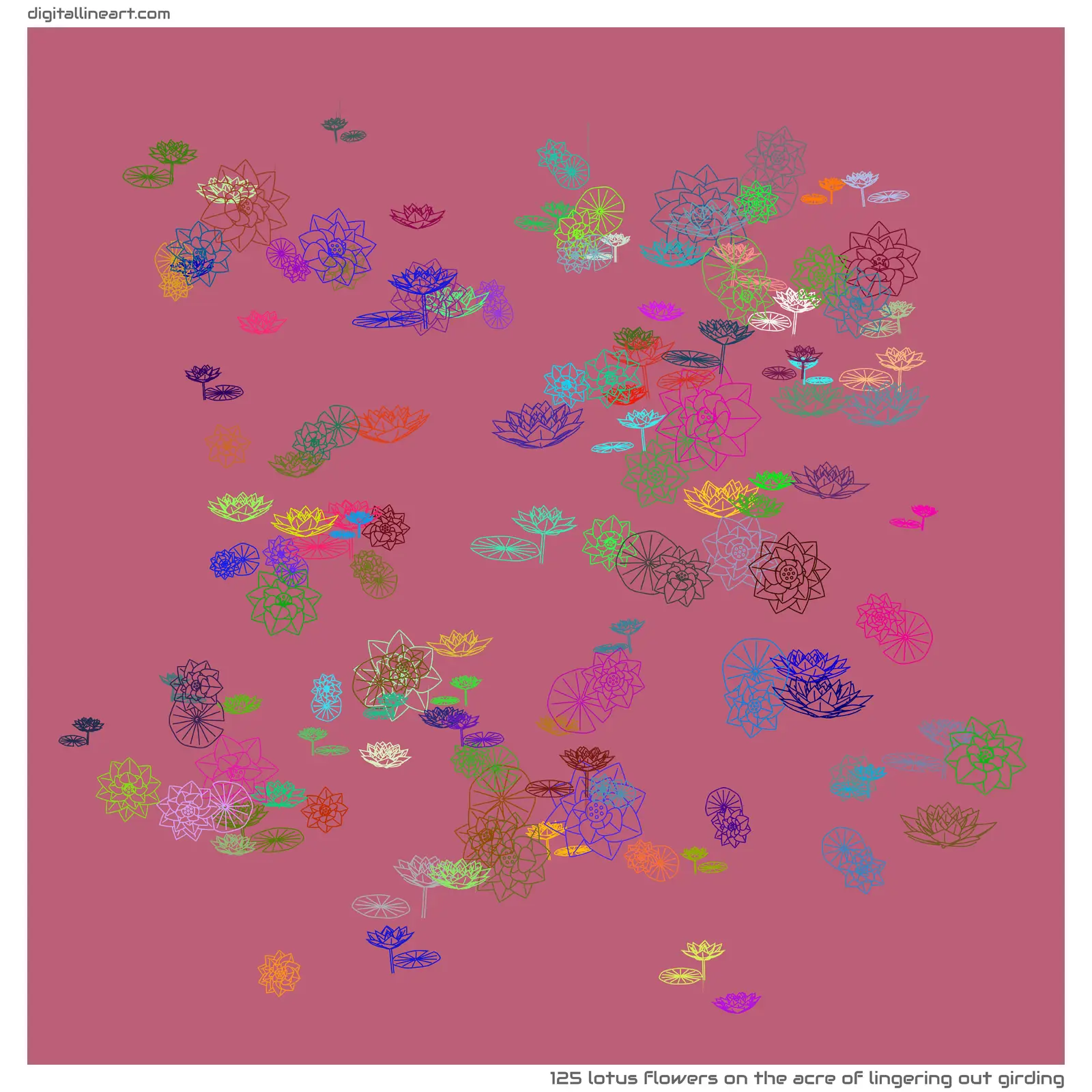 The Acre of Lingering out Girding — 125 lotus flowers