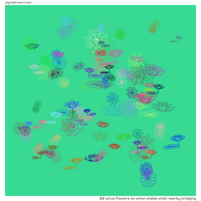 When Stable Atoll nearby Bridging — 88 lotus flowers