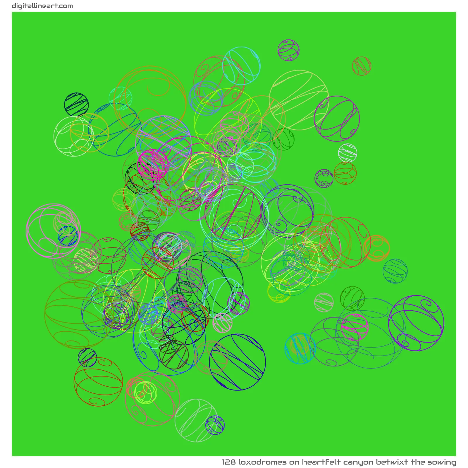 Heartfelt Canyon betwixt the Sowing — 128 loxodromes