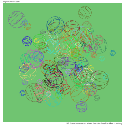 Stoic Border beside the Turning — 92 loxodromes