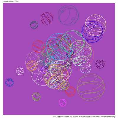 What the Alcove from Autumnal Mending — 50 loxodromes
