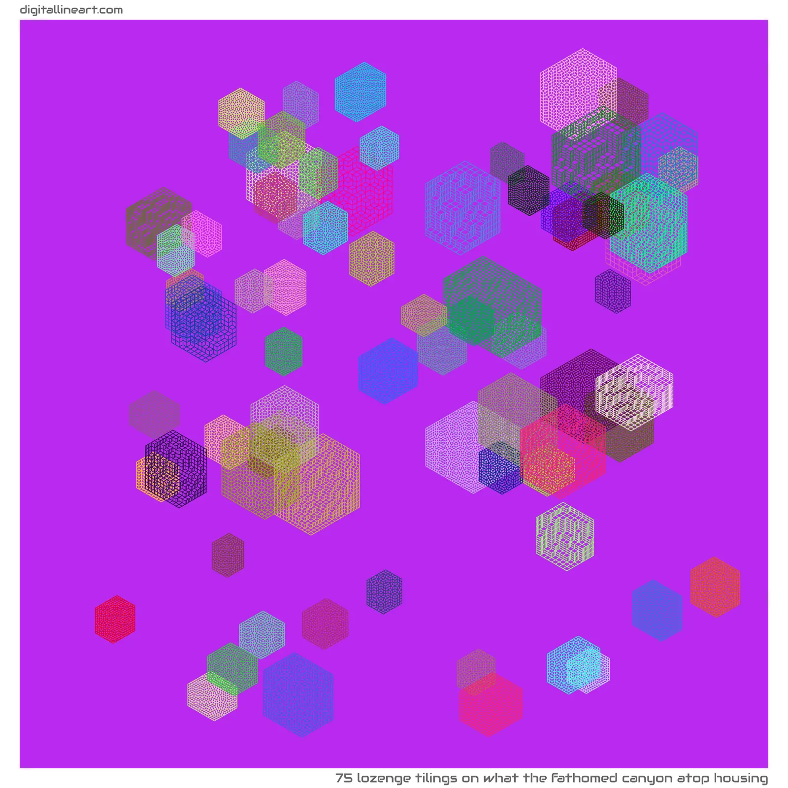 What the Fathomed Canyon atop Housing — 75 lozenge tilings
