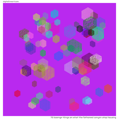 What the Fathomed Canyon atop Housing — 75 lozenge tilings