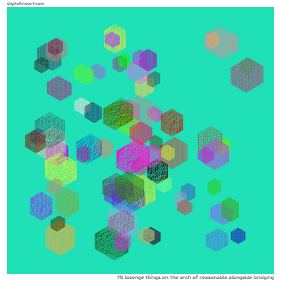 The Arch of Reasonable alongside Bridging — 75 lozenge tilings