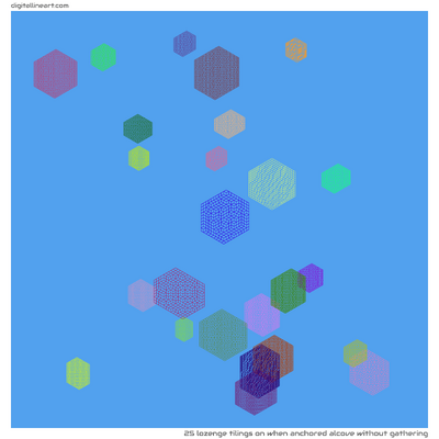 When Anchored Alcove without Gathering — 25 lozenge tilings