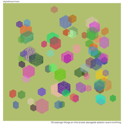 The Brook alongside Solemn-warm Knitting — 75 lozenge tilings