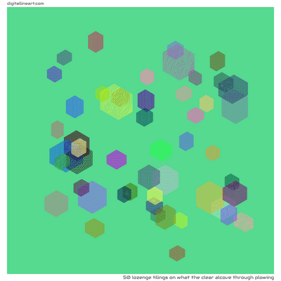 What the Clear Alcove through Plowing — 50 lozenge tilings