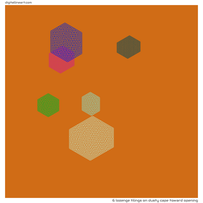 Dusty Cape toward Opening — 6 lozenge tilings