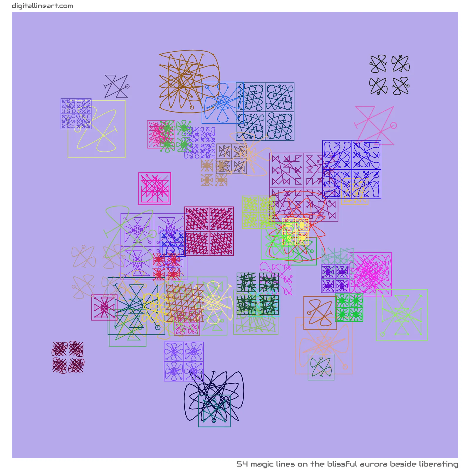 The Blissful Aurora beside Liberating — 54 magic lines