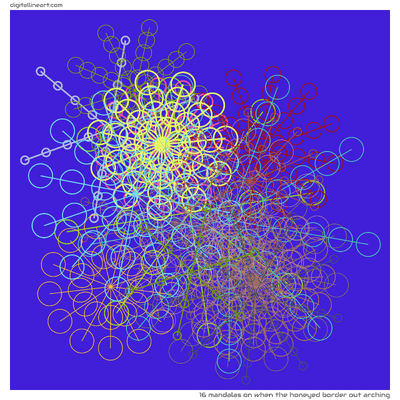 16 Mandalas in When the Honeyed Border out Arching