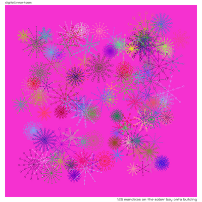 The Sober Bay onto Building — 125 mandalas