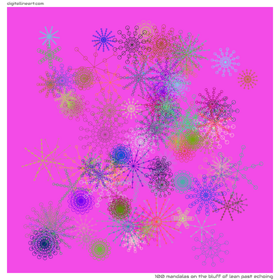 The Bluff of Lean past Echoing — 100 mandalas