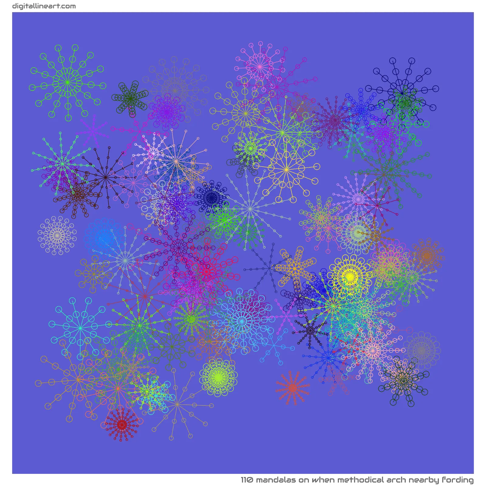 When Methodical Arch nearby Fording — 110 mandalas