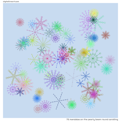 The Pearly Beam round Carolling — 75 mandalas
