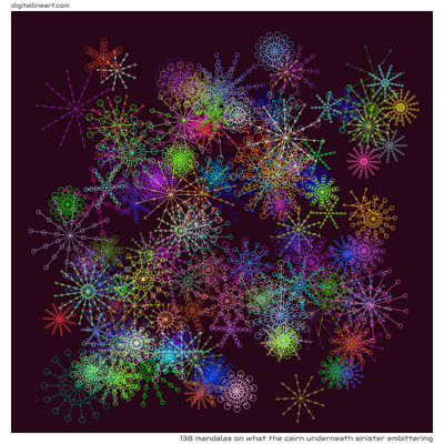 What the Cairn underneath Sinister Embittering — 138 mandalas