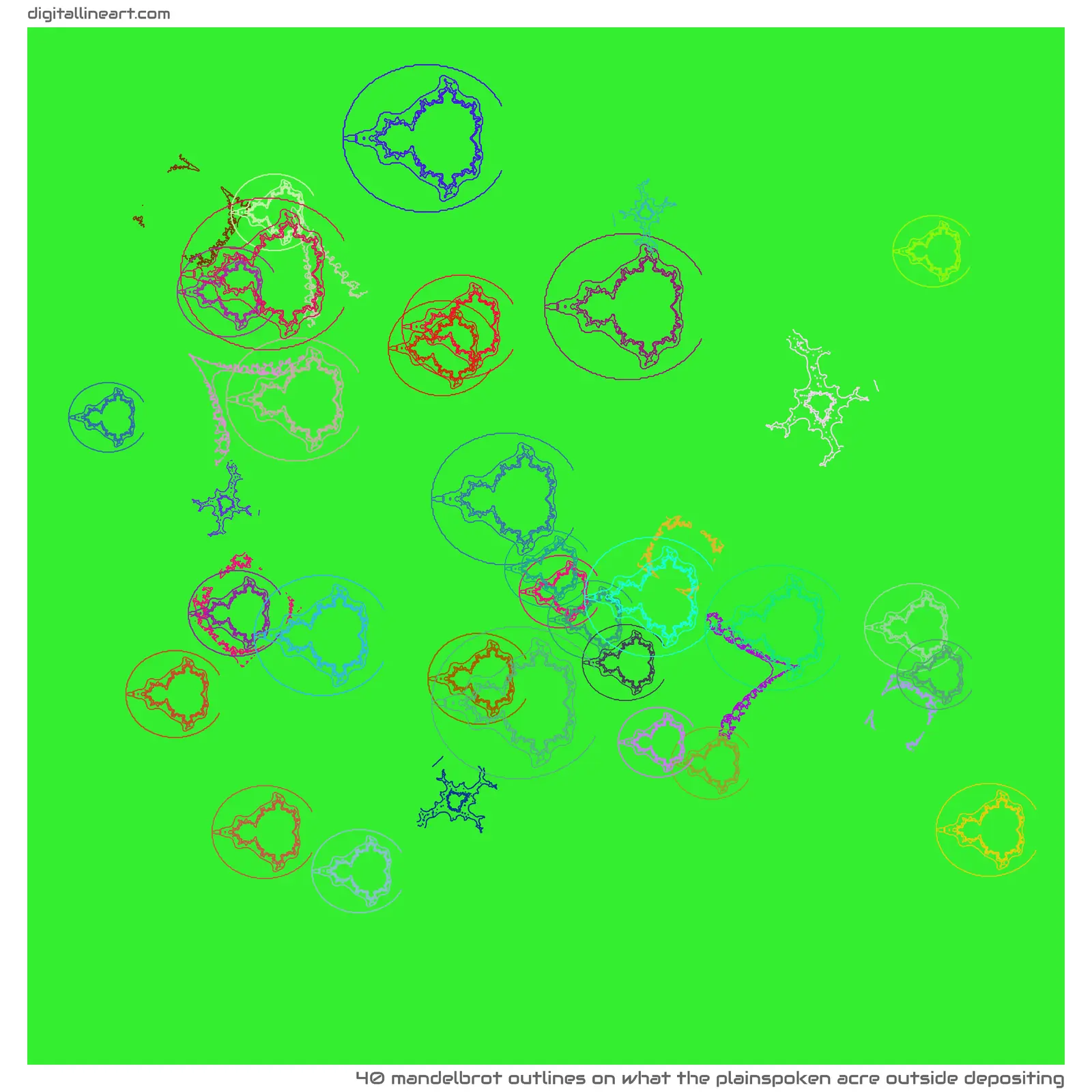 What the Plainspoken Acre outside Depositing — 40 Mandelbrot outlines