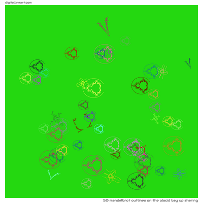 The Placid Bay up Sharing — 50 Mandelbrot outlines