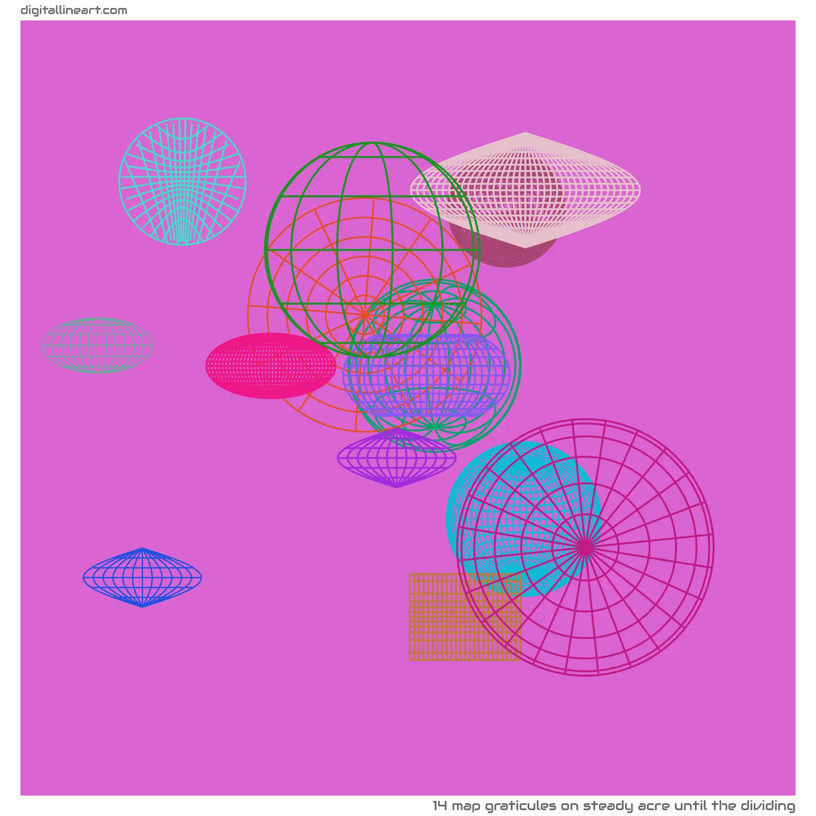 Steady Acre until the Dividing — 14 map graticules