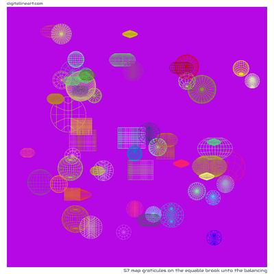 The Equable Brook unto the Balancing — 57 map graticules