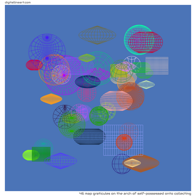 The Arch of Self-possessed onto Collecting — 46 map graticules