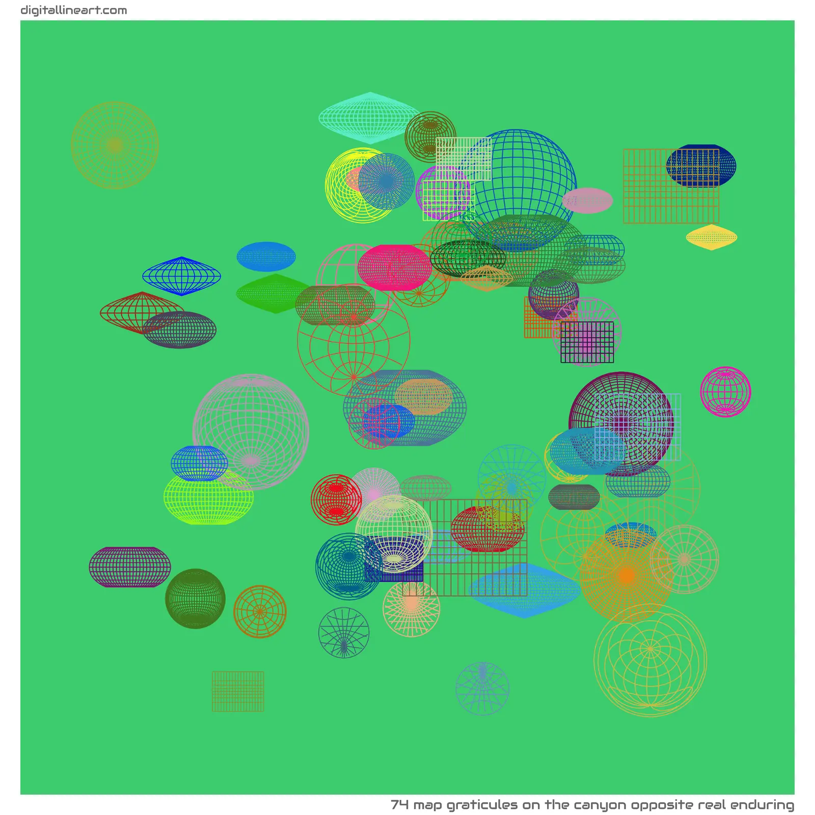 The Canyon opposite Real Enduring — 74 map graticules