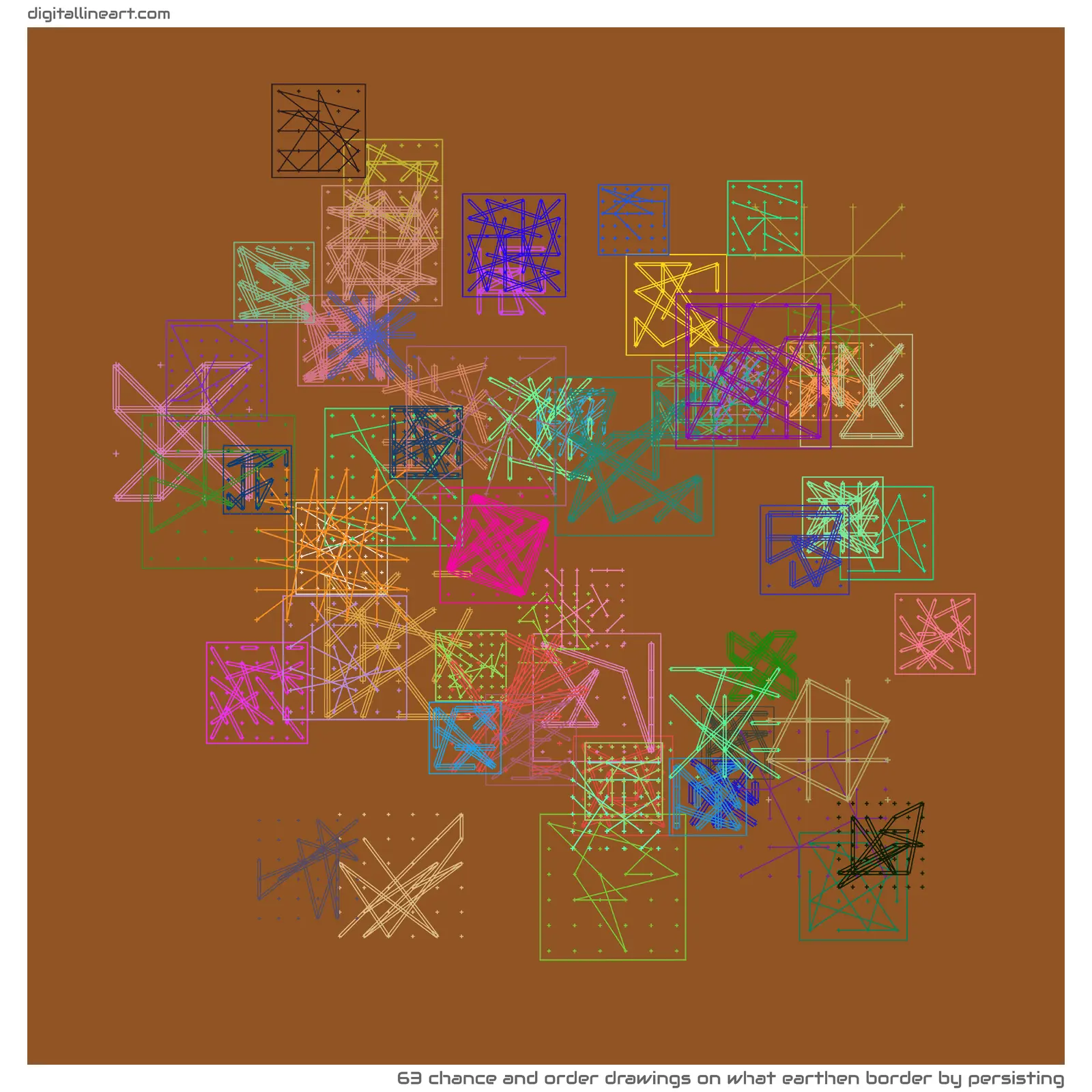What Earthen Border by Persisting — 63 chance and order drawings