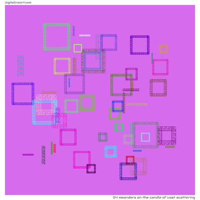 The Candle of Vast Scattering — 54 meanders