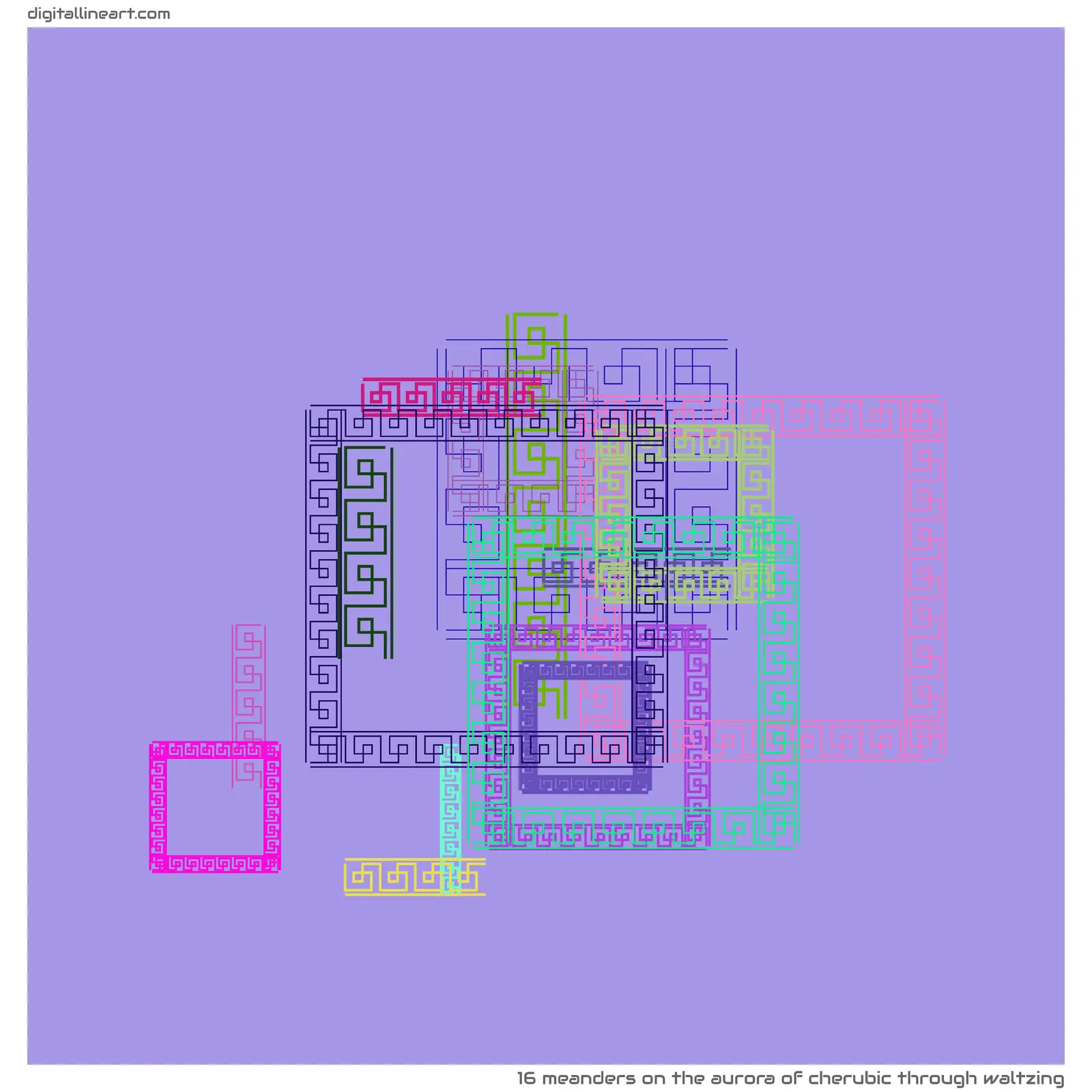 The Aurora of Cherubic through Waltzing — 16 meanders