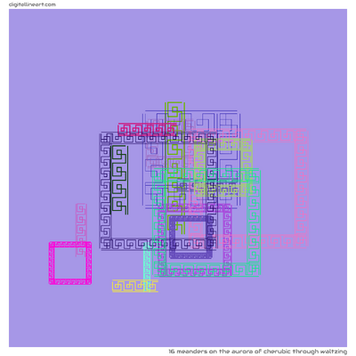 The Aurora of Cherubic through Waltzing — 16 meanders