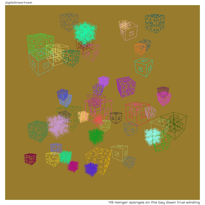 The Bay down True Winding — 49 menger sponges