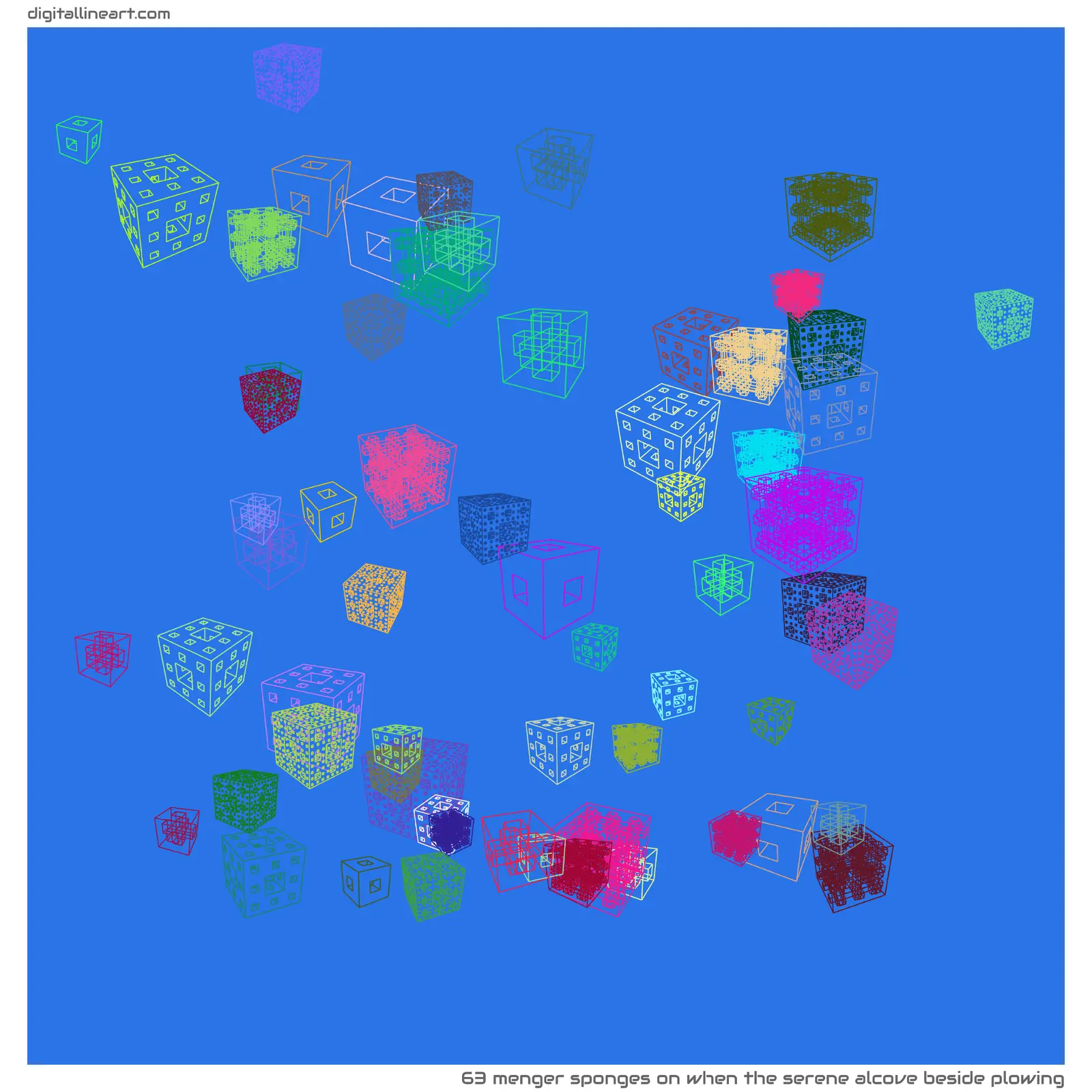When the Serene Alcove beside Plowing — 63 menger sponges