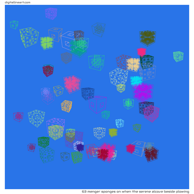 When the Serene Alcove beside Plowing — 63 menger sponges